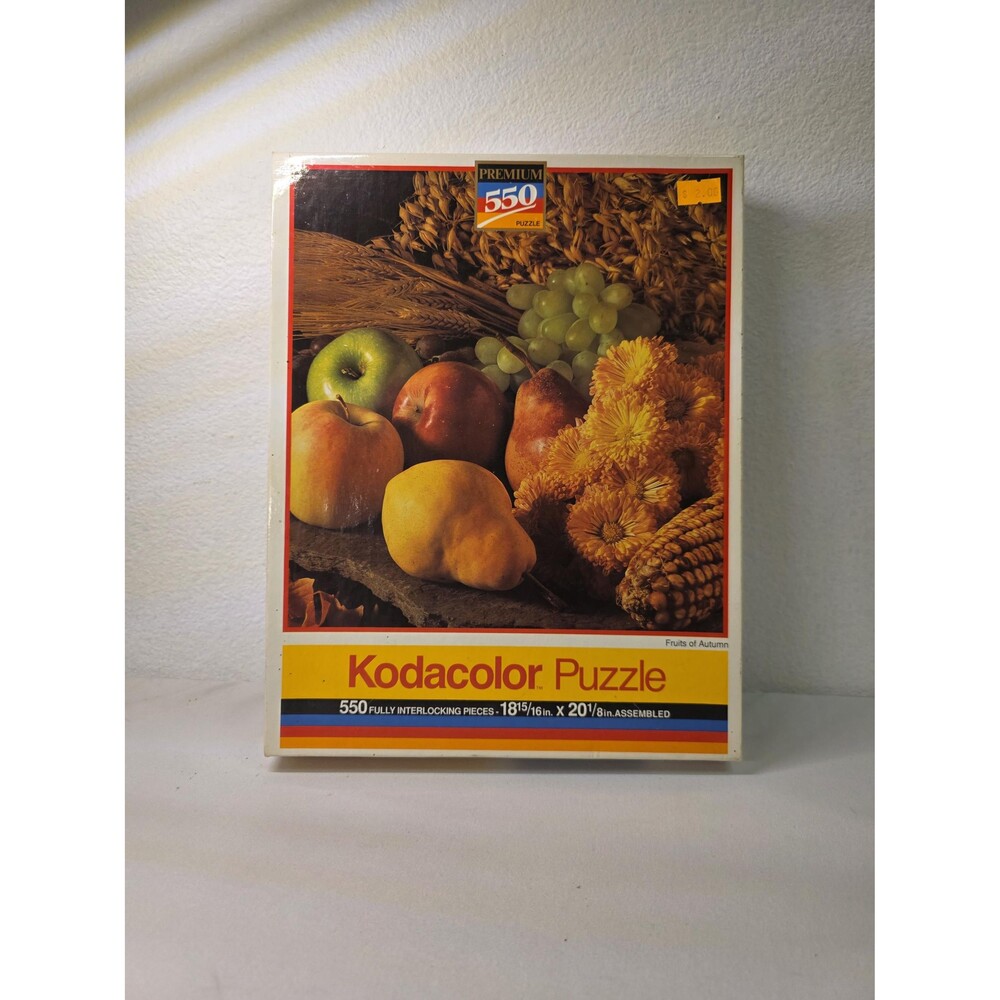 Vintage Kodacolor 550 Piece Jigsaw Puzzle Fruits of Autumn, Complete Premium
